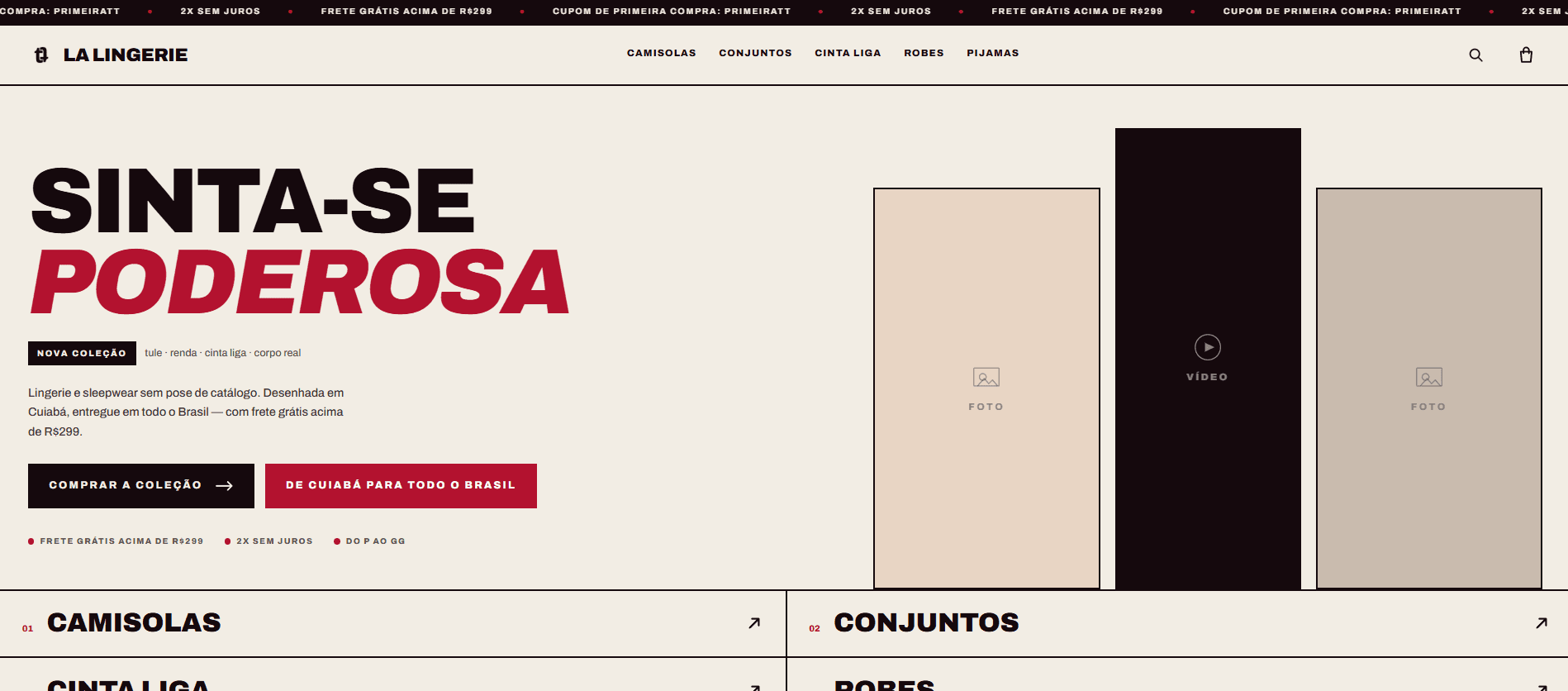 Home da loja La Lingerie